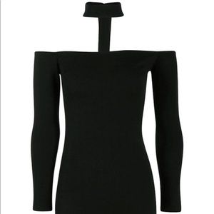 Black strapless dress w/ attached choker!